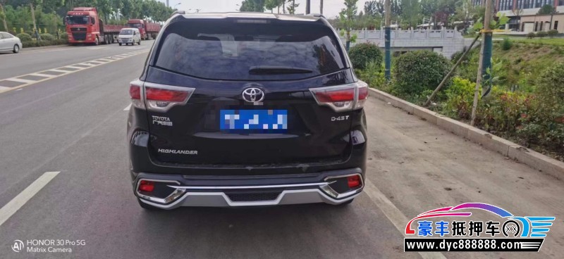 17年丰田汉兰达SUV抵押车出售