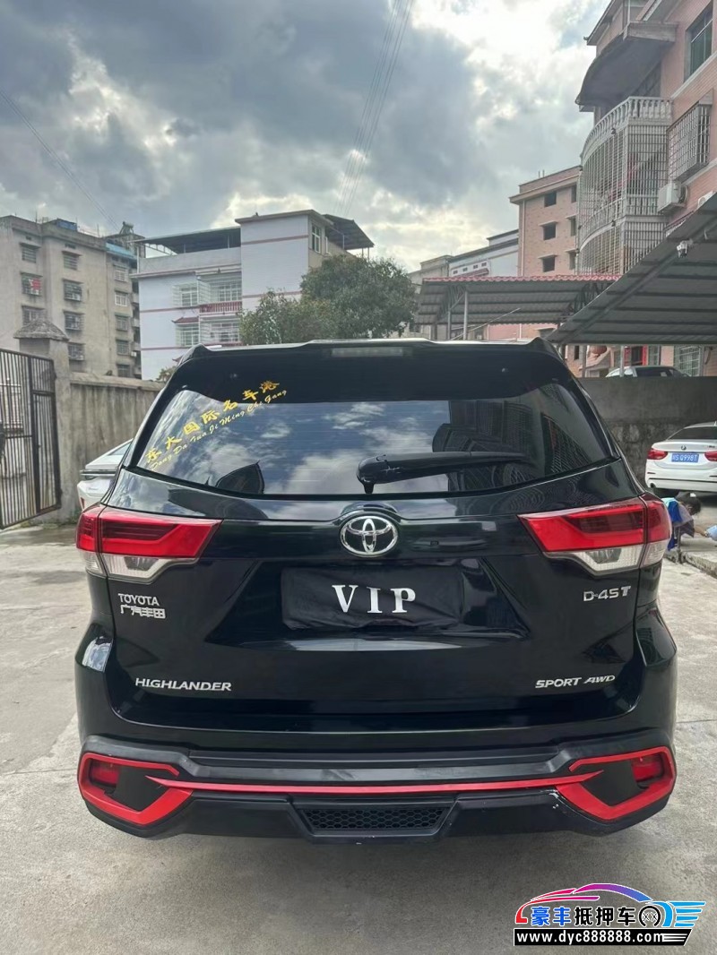 19年丰田汉兰达轿车抵押车出售