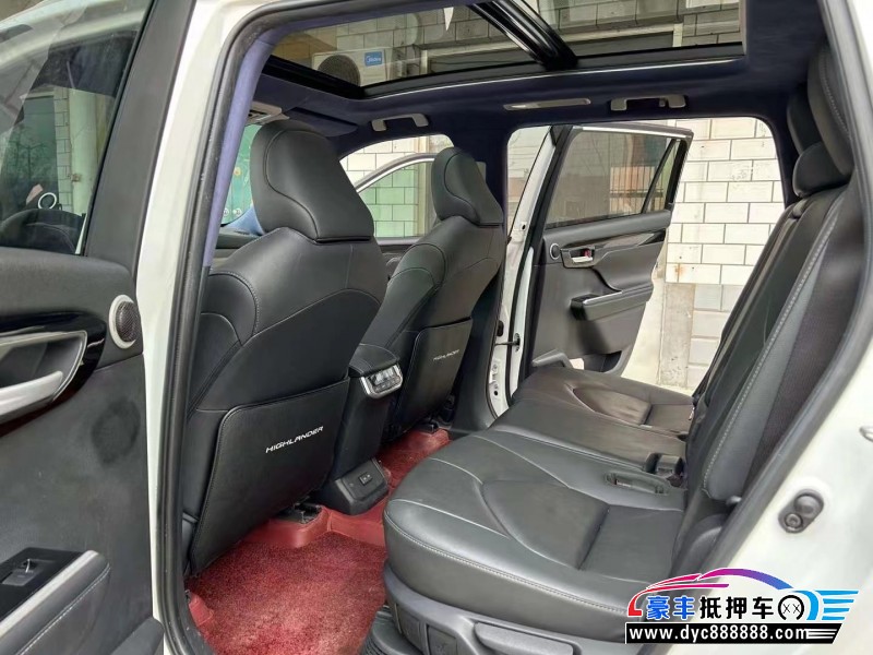 21年丰田汉兰达轿车抵押车出售