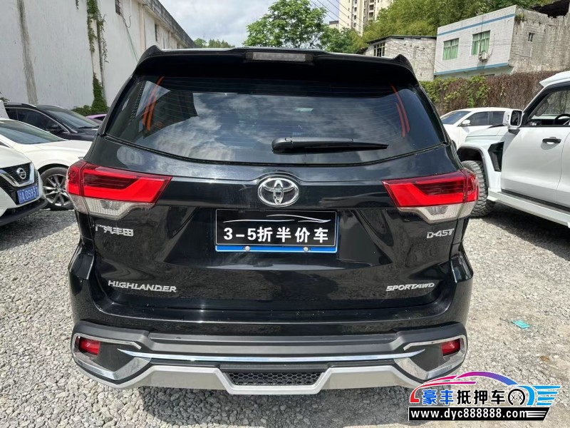 22年丰田汉兰达轿车抵押车出售