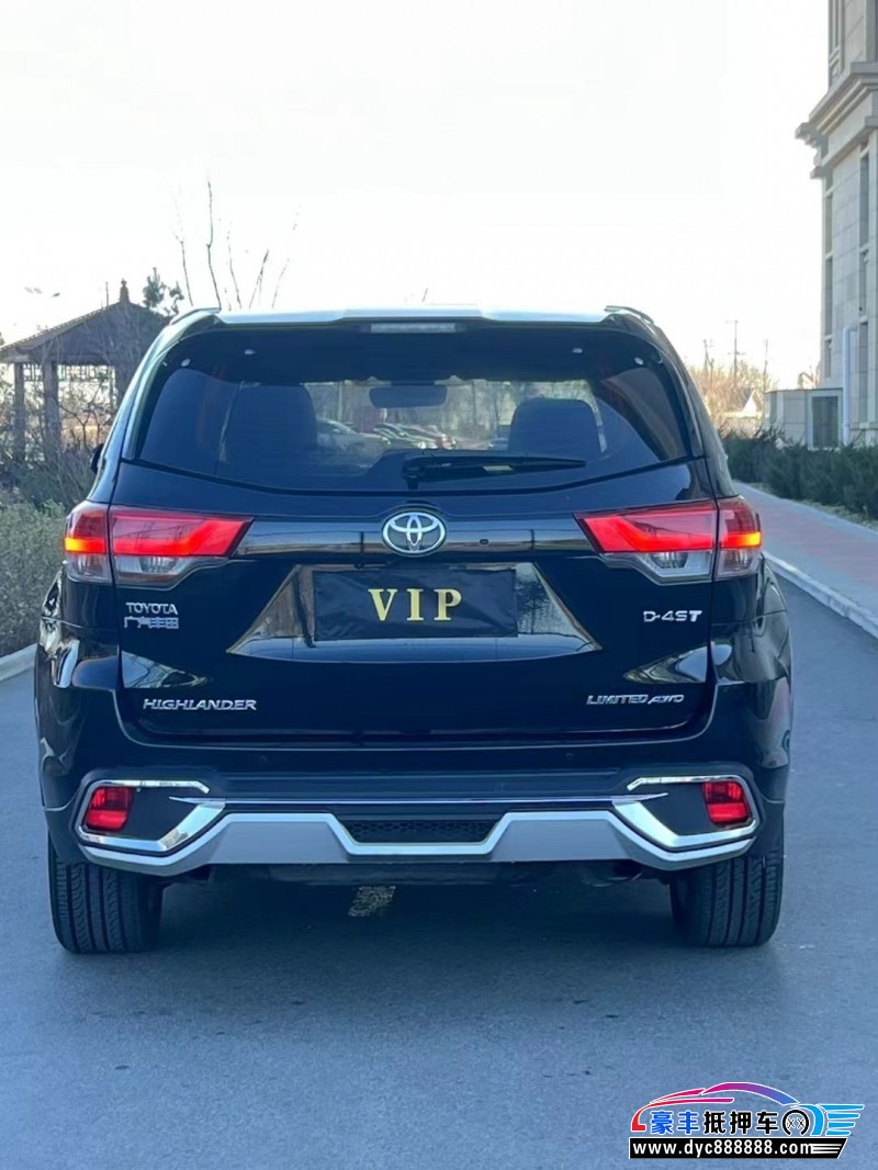 18年丰田汉兰达SUV抵押车出售