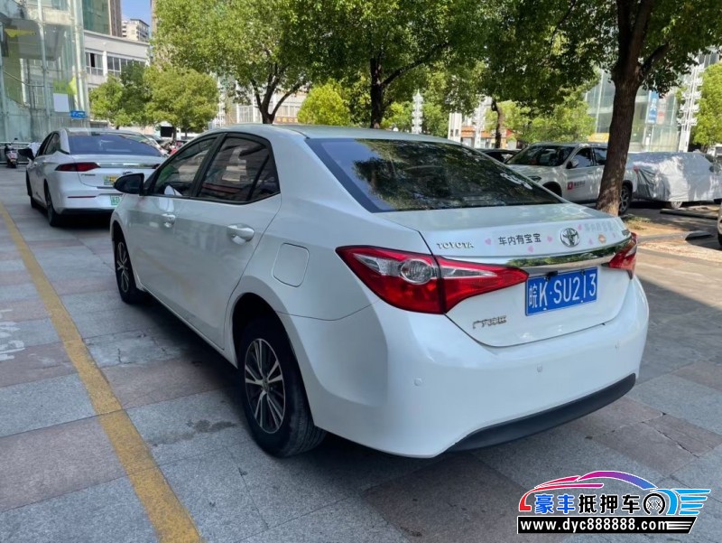16年丰田雷凌轿车抵押车出售