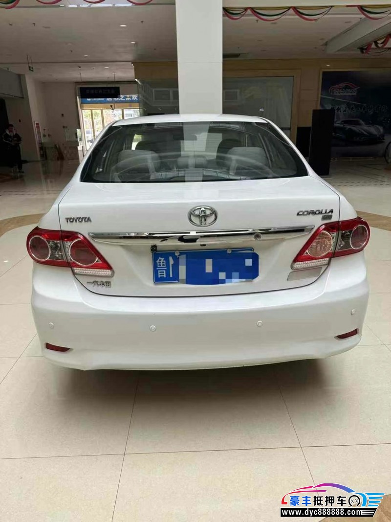 13年丰田卡罗拉轿车抵押车出售