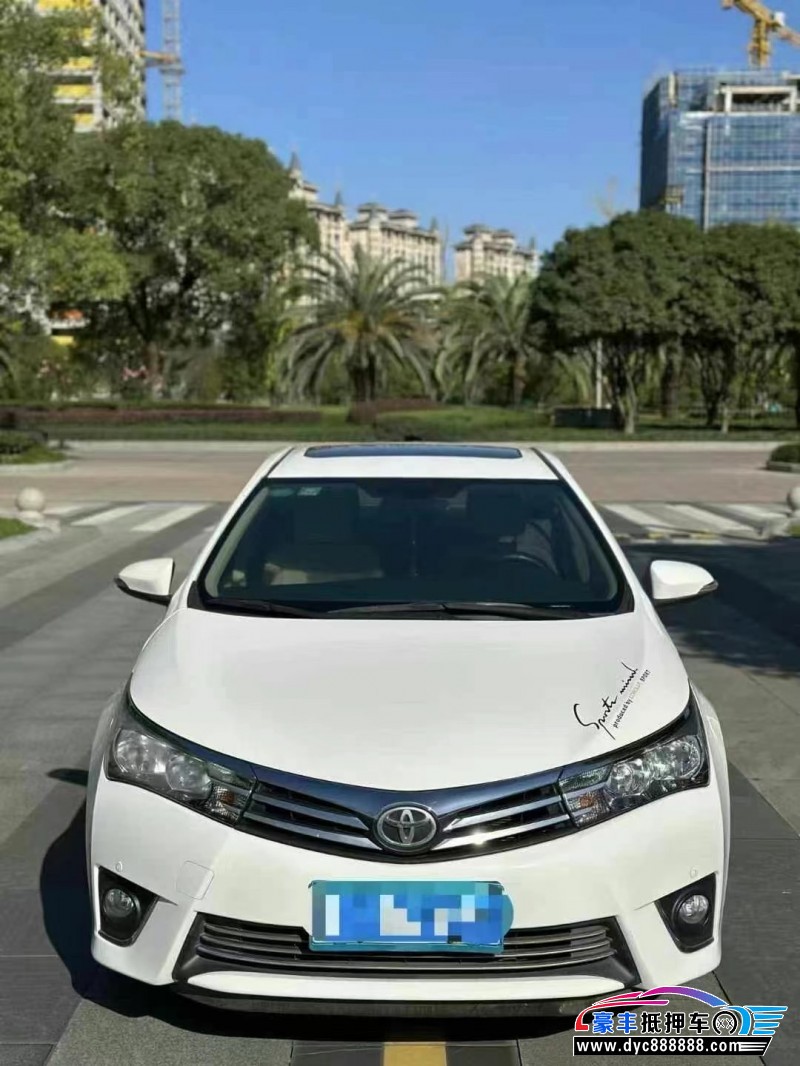 16年丰田卡罗拉轿车抵押车出售