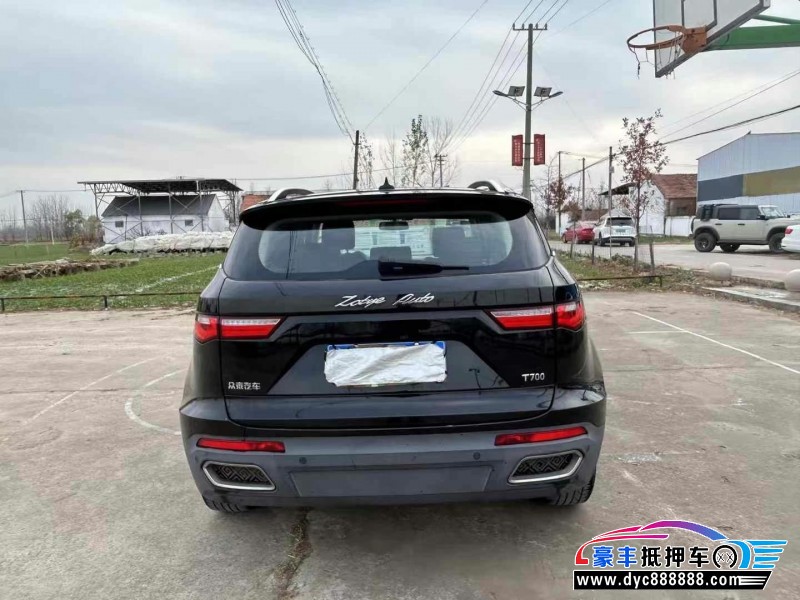 17年众泰T700轿车抵押车出售