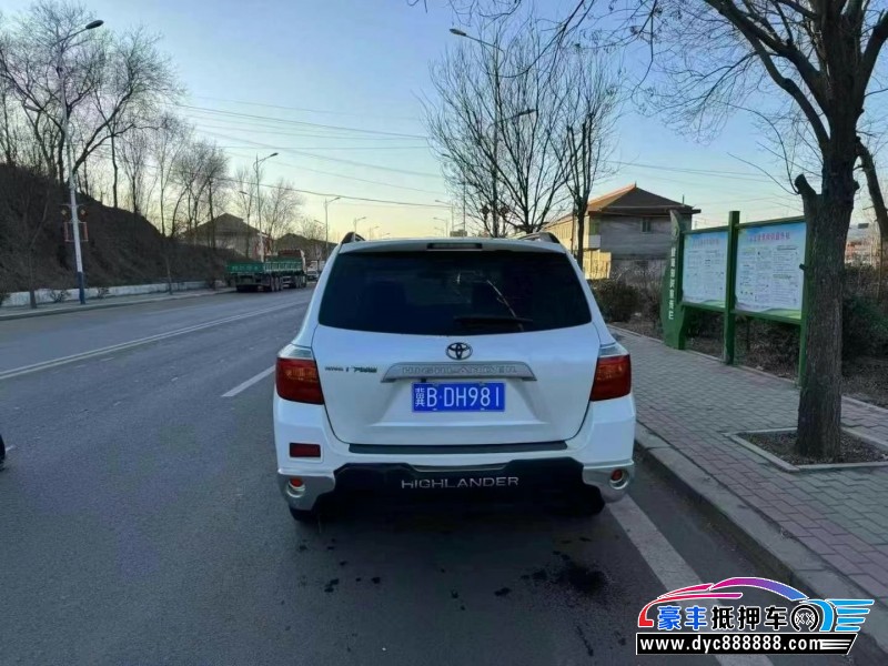 12年丰田汉兰达轿车抵押车出售