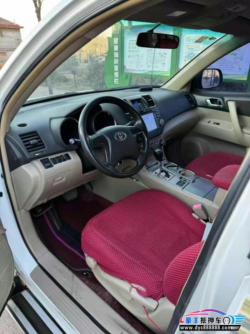 12年丰田汉兰达轿车抵押车出售