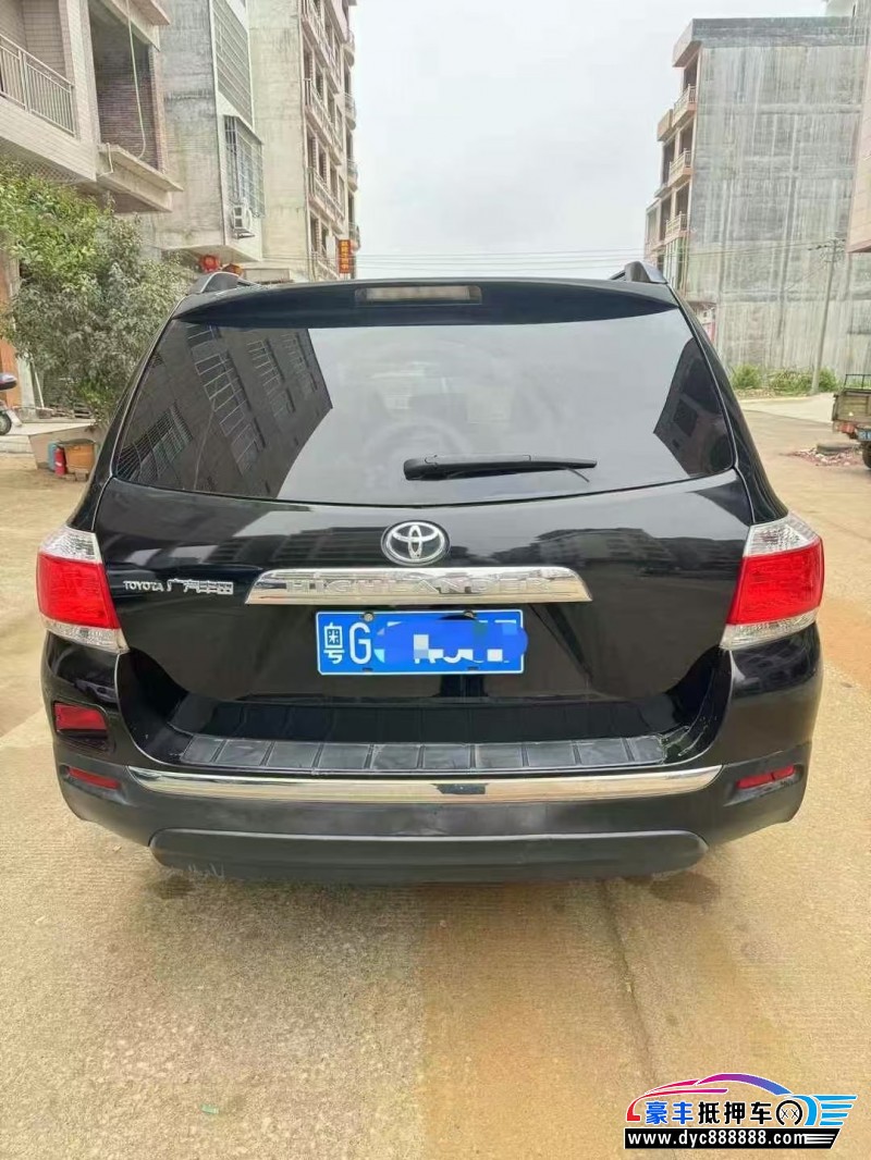 13年丰田汉兰达轿车抵押车出售