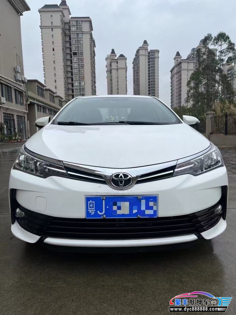 18年丰田卡罗拉轿车抵押车出售