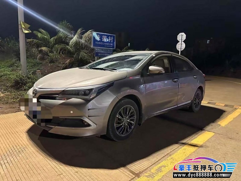 17年丰田卡罗拉轿车抵押车出售