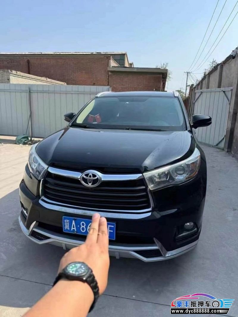 16年丰田汉兰达轿车抵押车出售