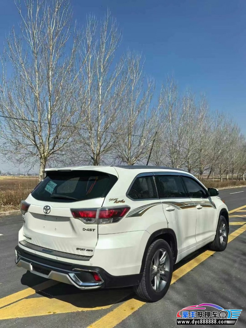 18年丰田汉兰达SUV抵押车出售