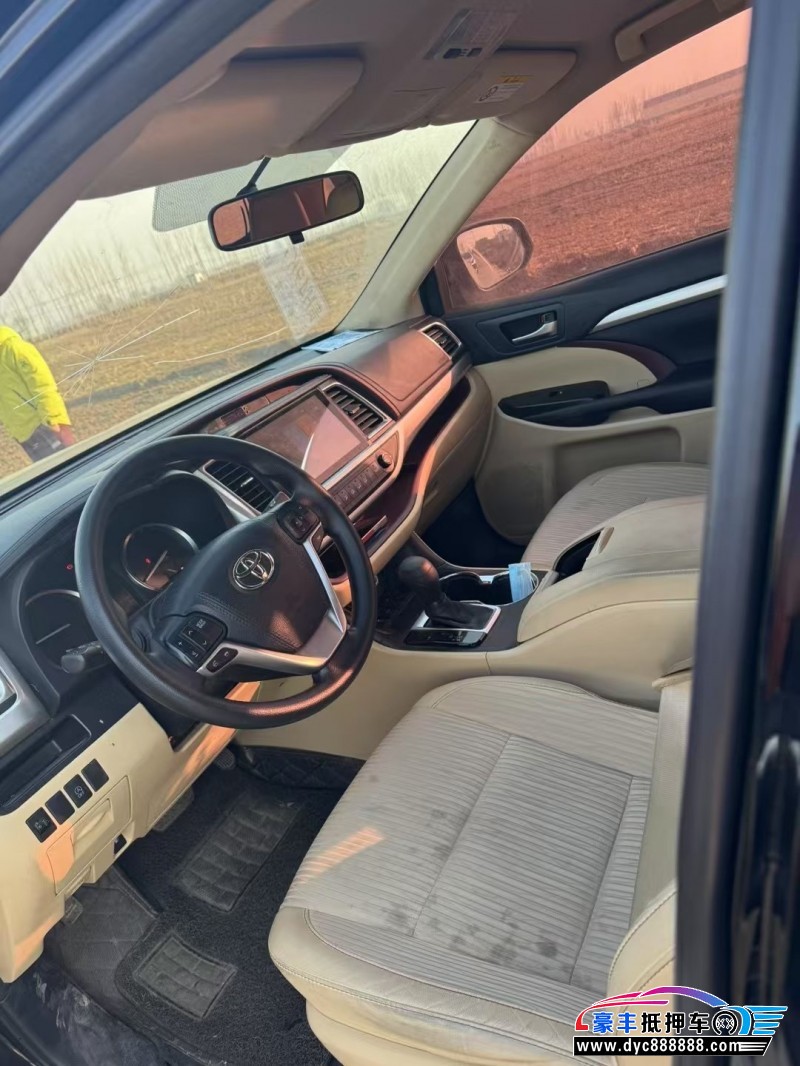 17年丰田汉兰达SUV抵押车出售