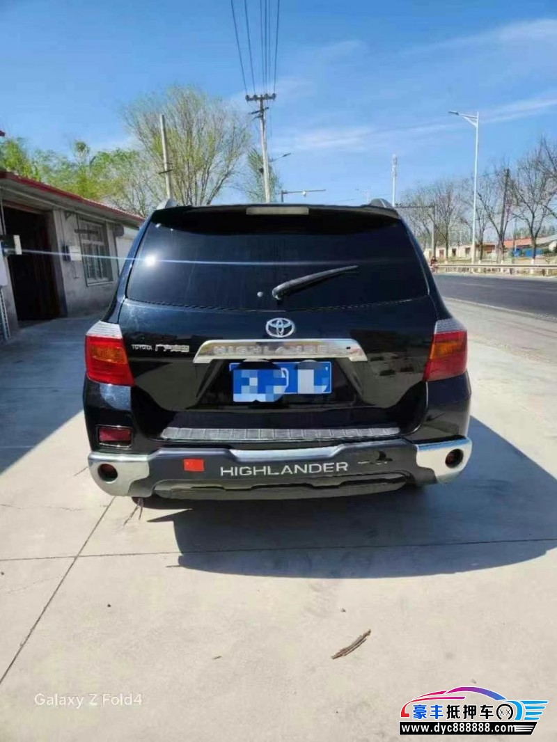 11年丰田汉兰达轿车抵押车出售