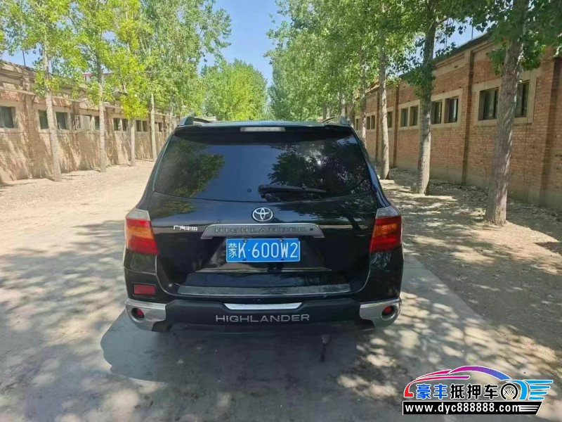 11年丰田汉兰达轿车抵押车出售