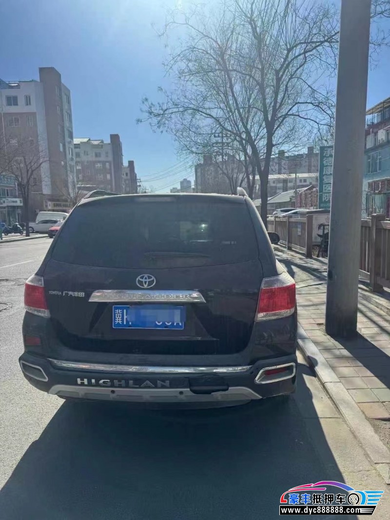 13年丰田汉兰达轿车抵押车出售