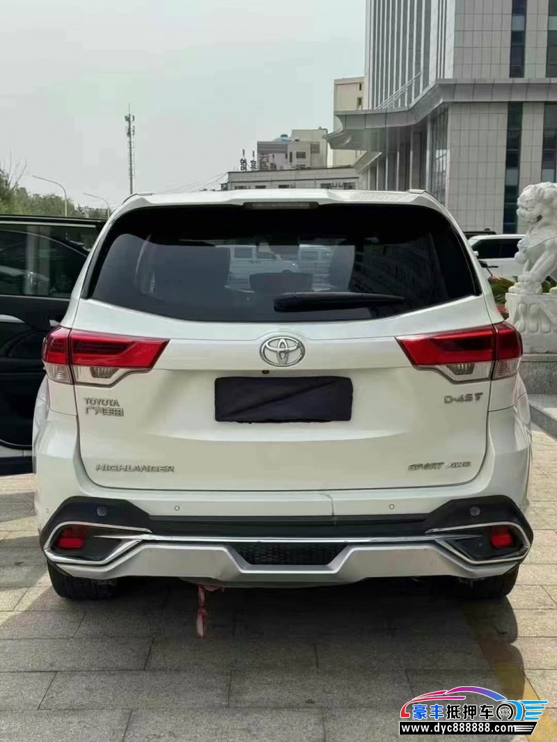 18年丰田汉兰达SUV抵押车出售