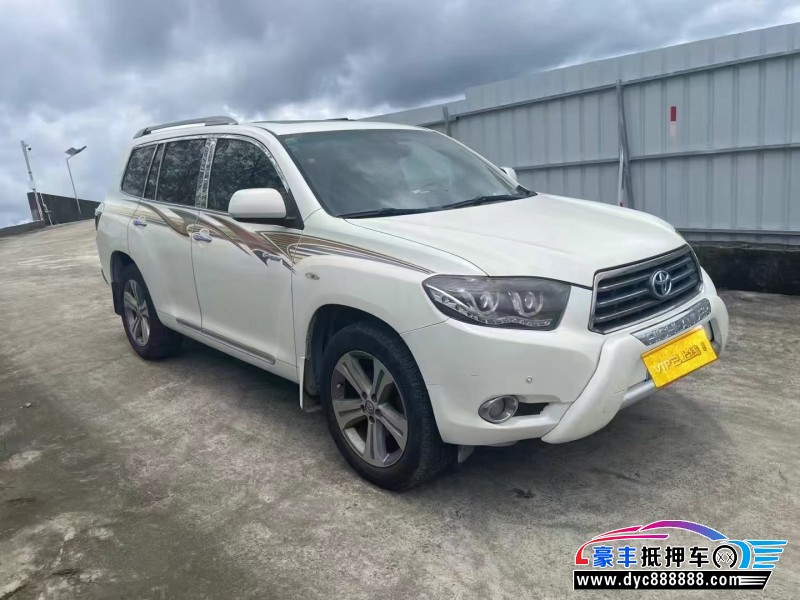 12年丰田汉兰达轿车抵押车出售