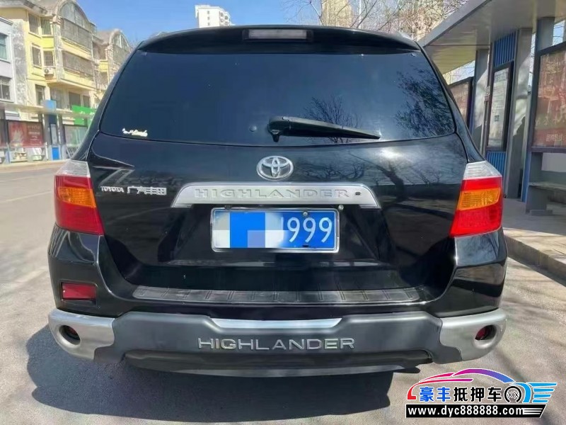 11年丰田汉兰达轿车抵押车出售