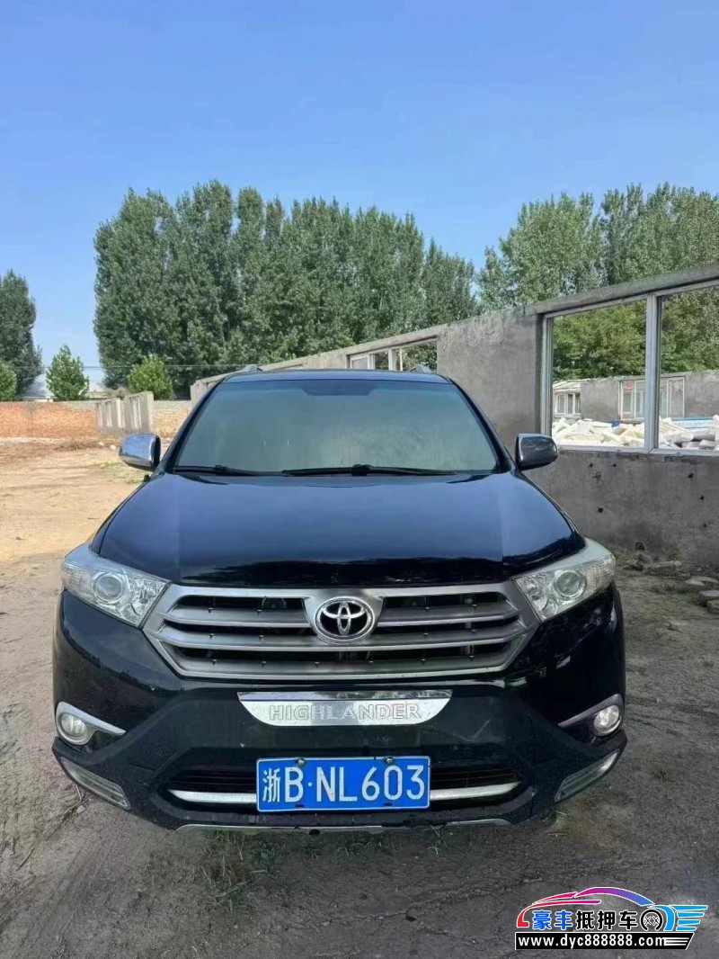 13年丰田汉兰达SUV抵押车出售