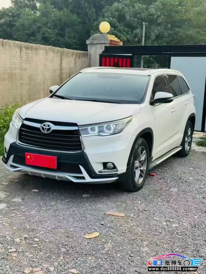 17年丰田汉兰达SUV抵押车出售