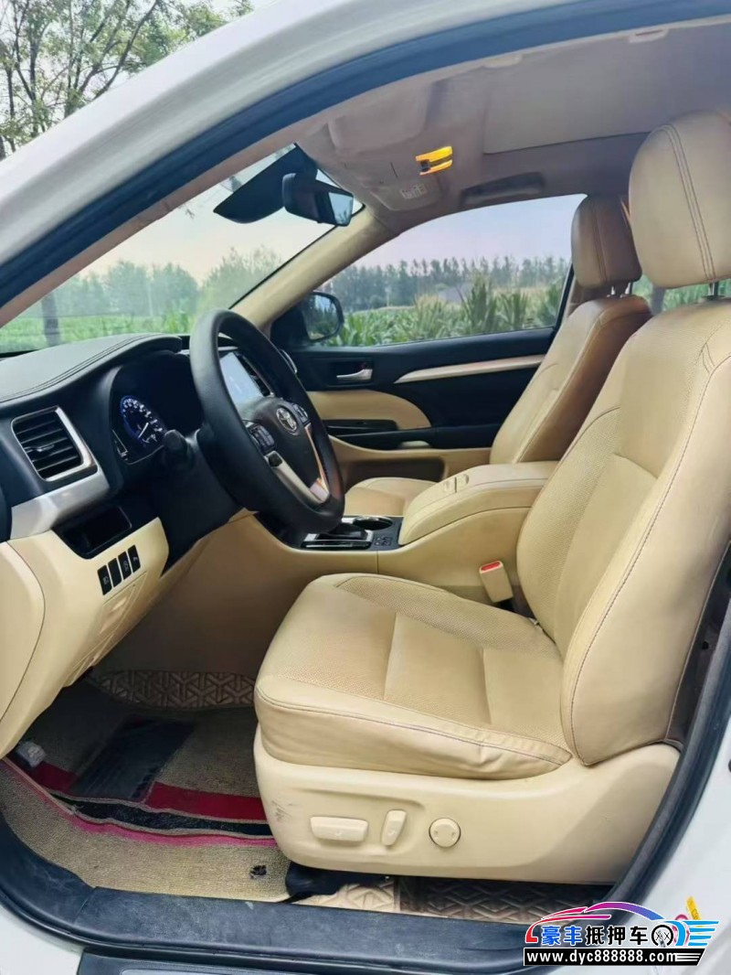 18年丰田汉兰达SUV抵押车出售