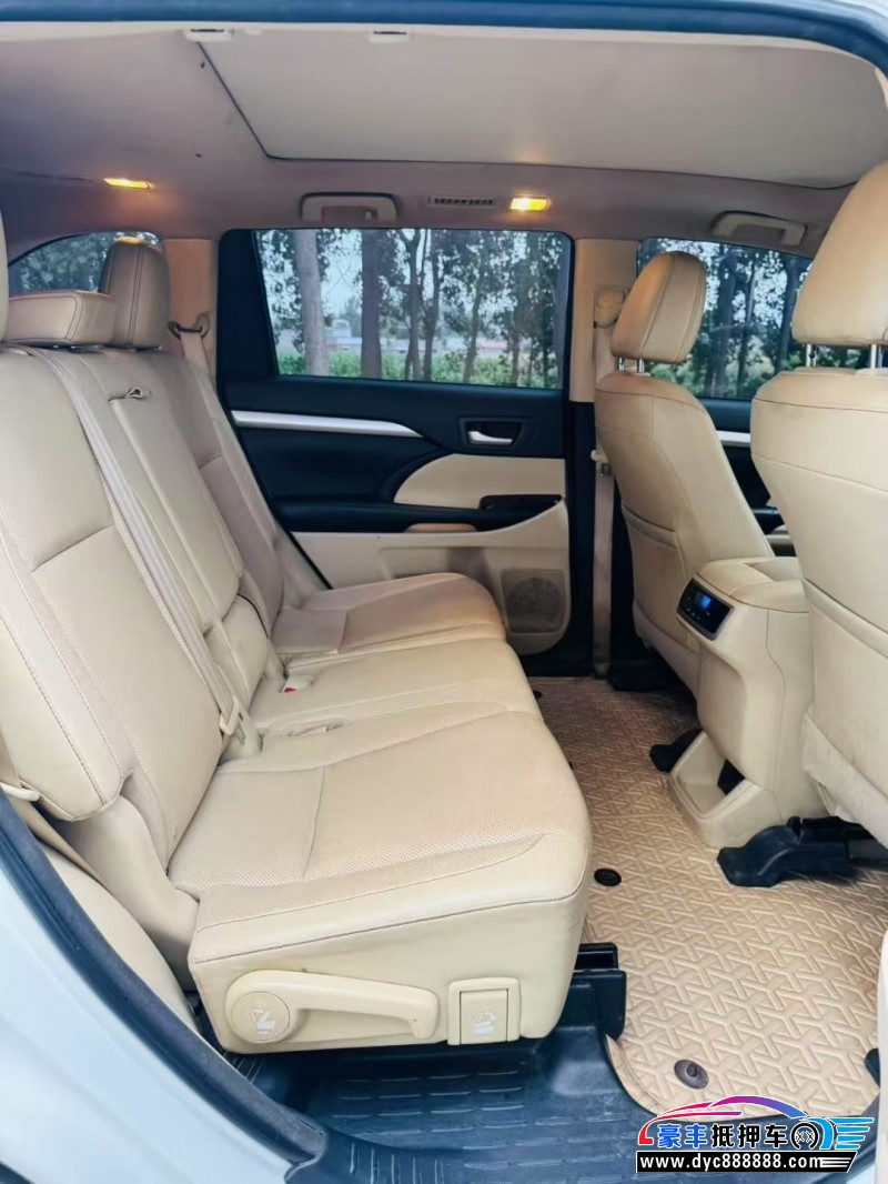 18年丰田汉兰达SUV抵押车出售