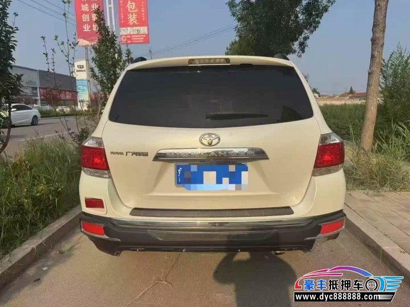 14年丰田汉兰达轿车抵押车出售