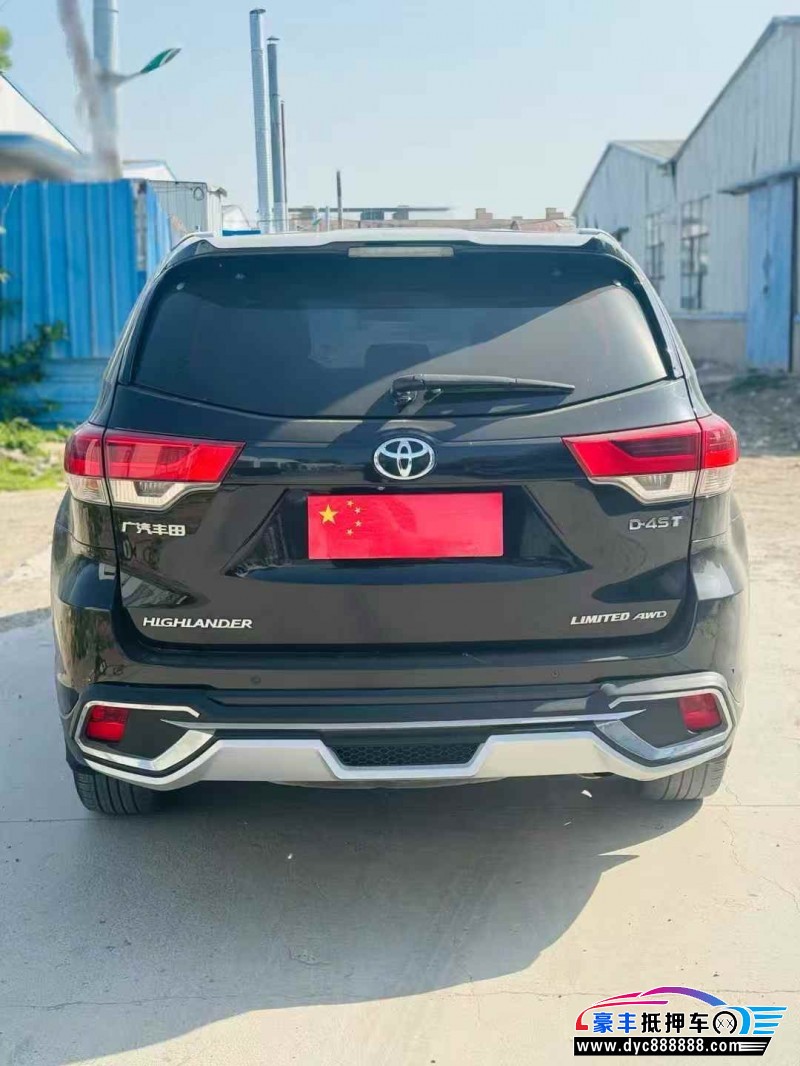 19年丰田汉兰达轿车抵押车出售