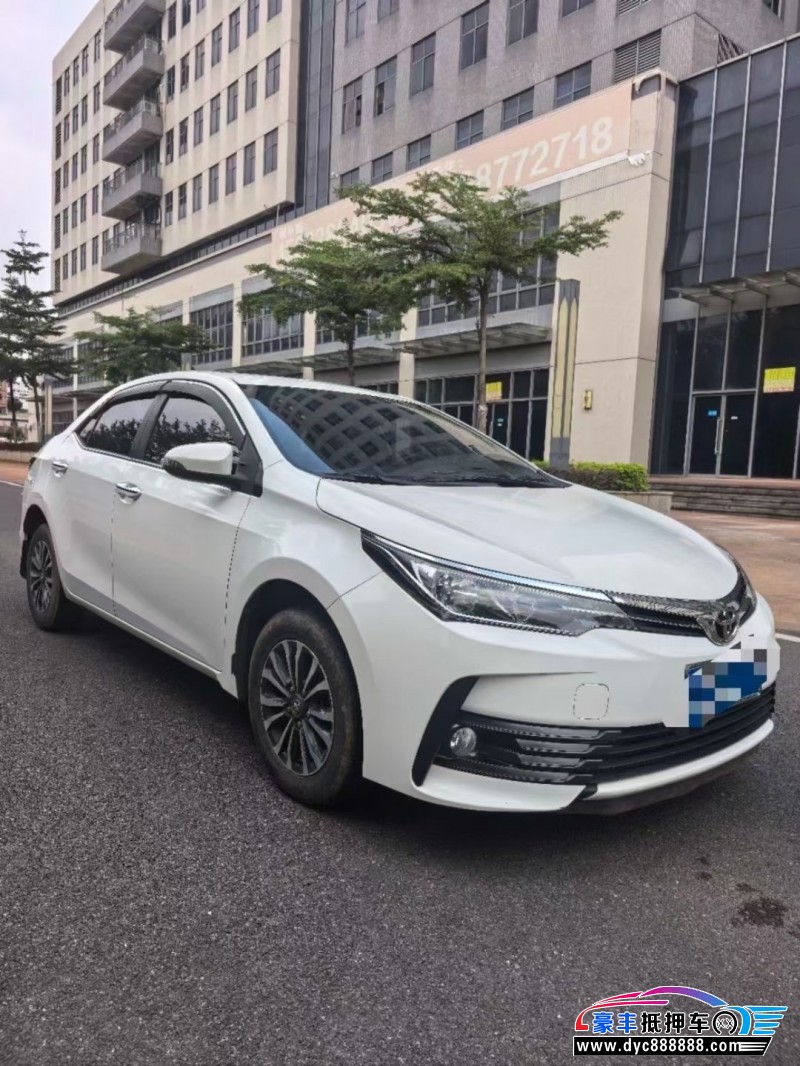 19年丰田卡罗拉轿车抵押车出售