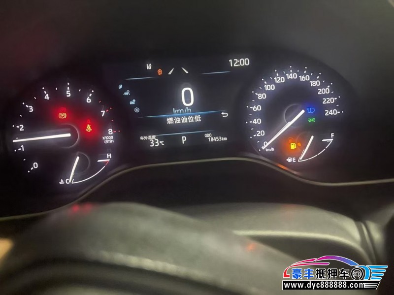 23年丰田亚洲龙轿车抵押车出售