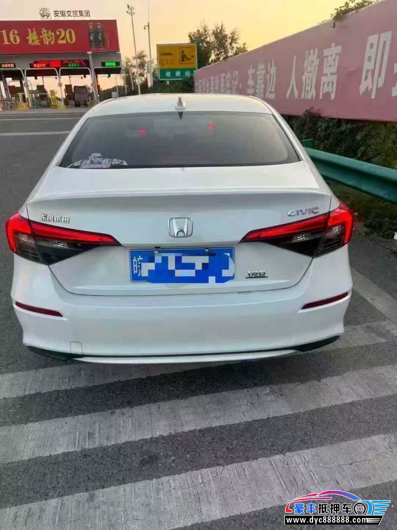 22年本田思域轿车抵押车出售