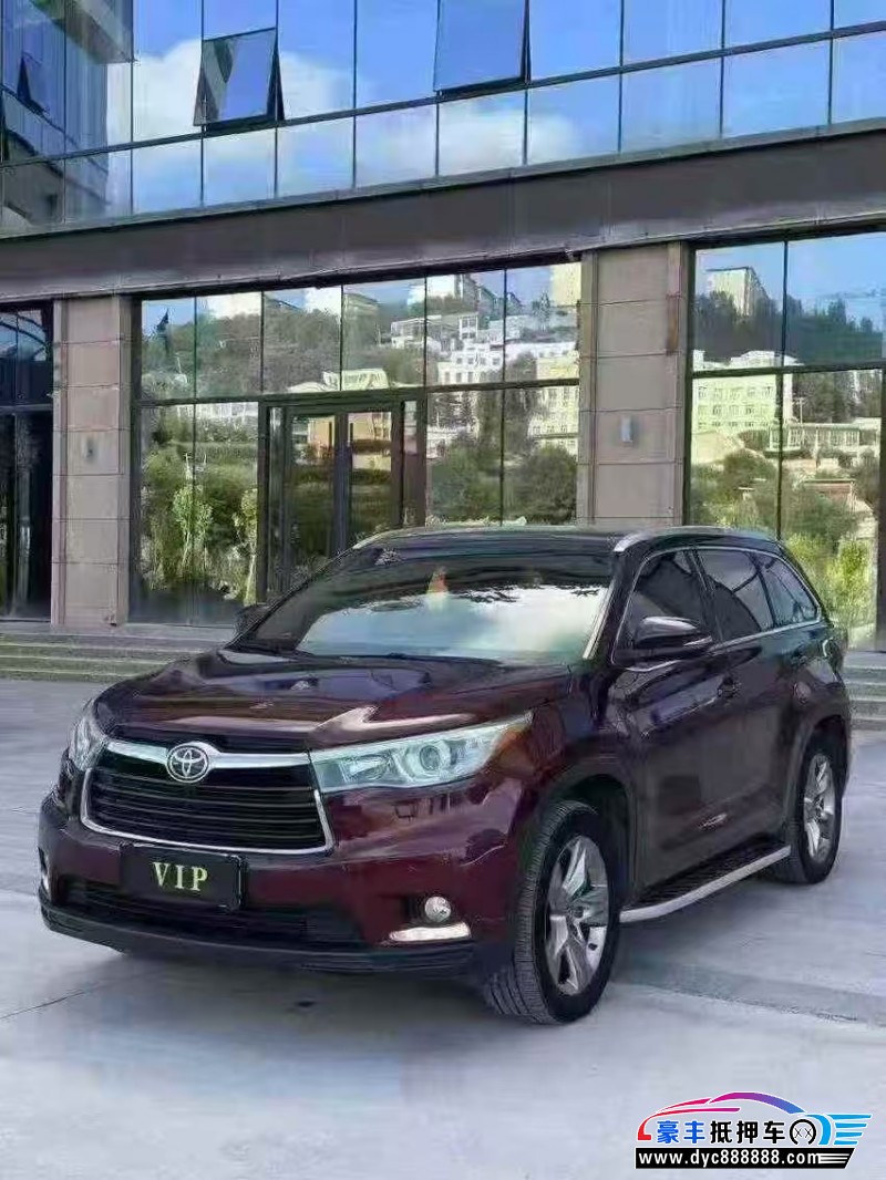 16年丰田汉兰达SUV抵押车出售