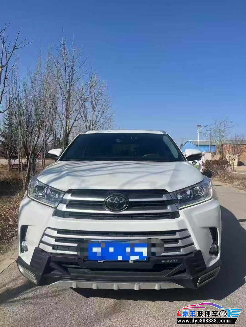 22年丰田汉兰达SUV抵押车出售