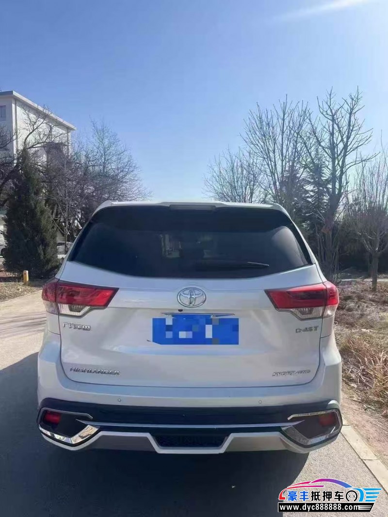 22年丰田汉兰达SUV抵押车出售