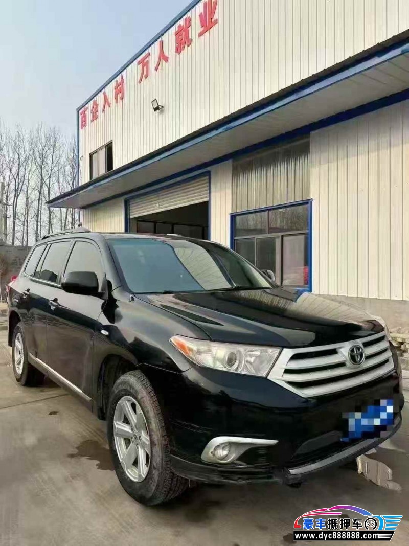 13年丰田汉兰达轿车抵押车出售