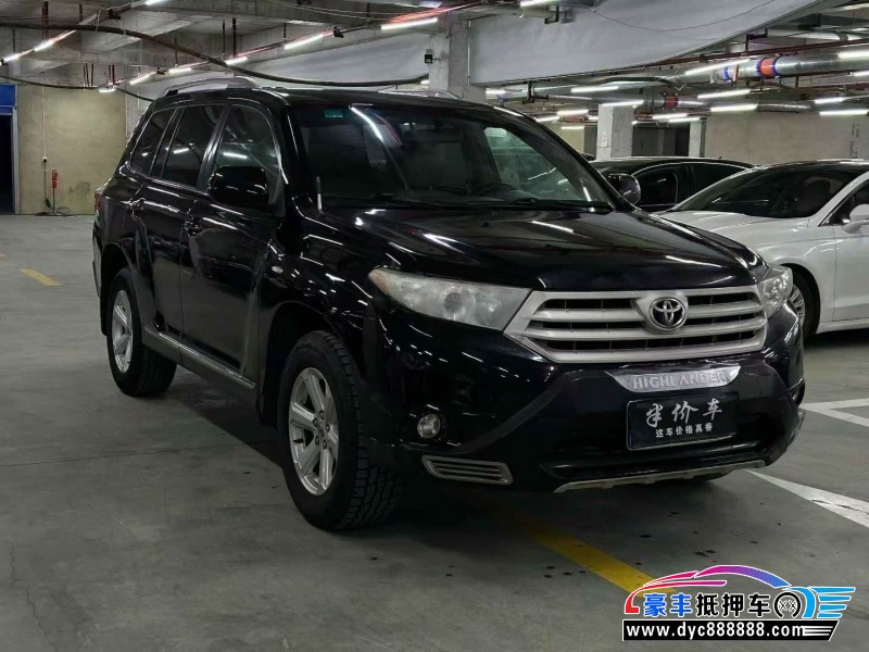 13年丰田汉兰达轿车抵押车出售