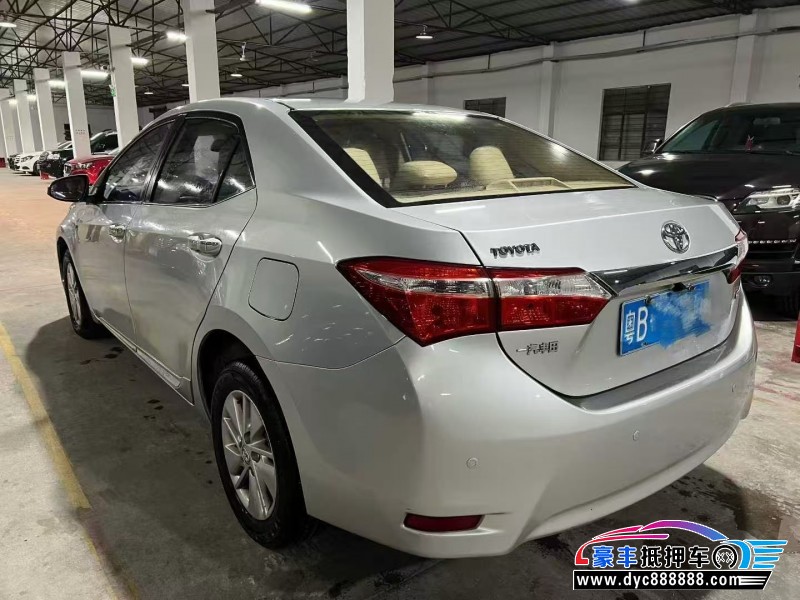 14年丰田卡罗拉轿车抵押车出售