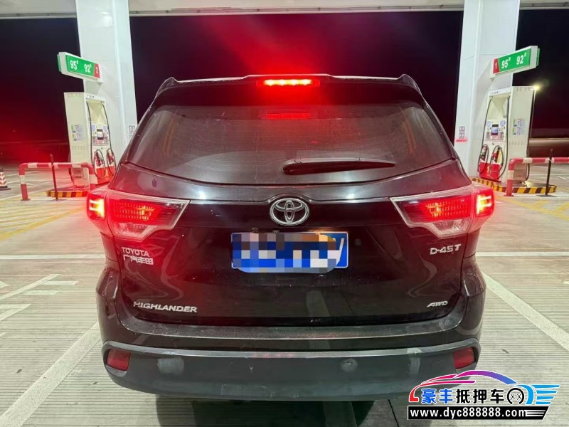 16年丰田汉兰达轿车抵押车出售