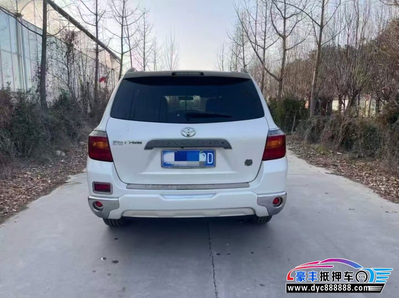 12年丰田汉兰达轿车抵押车出售