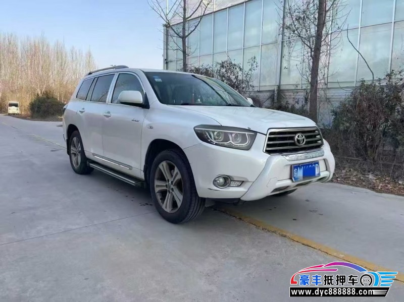 12年丰田汉兰达轿车抵押车出售