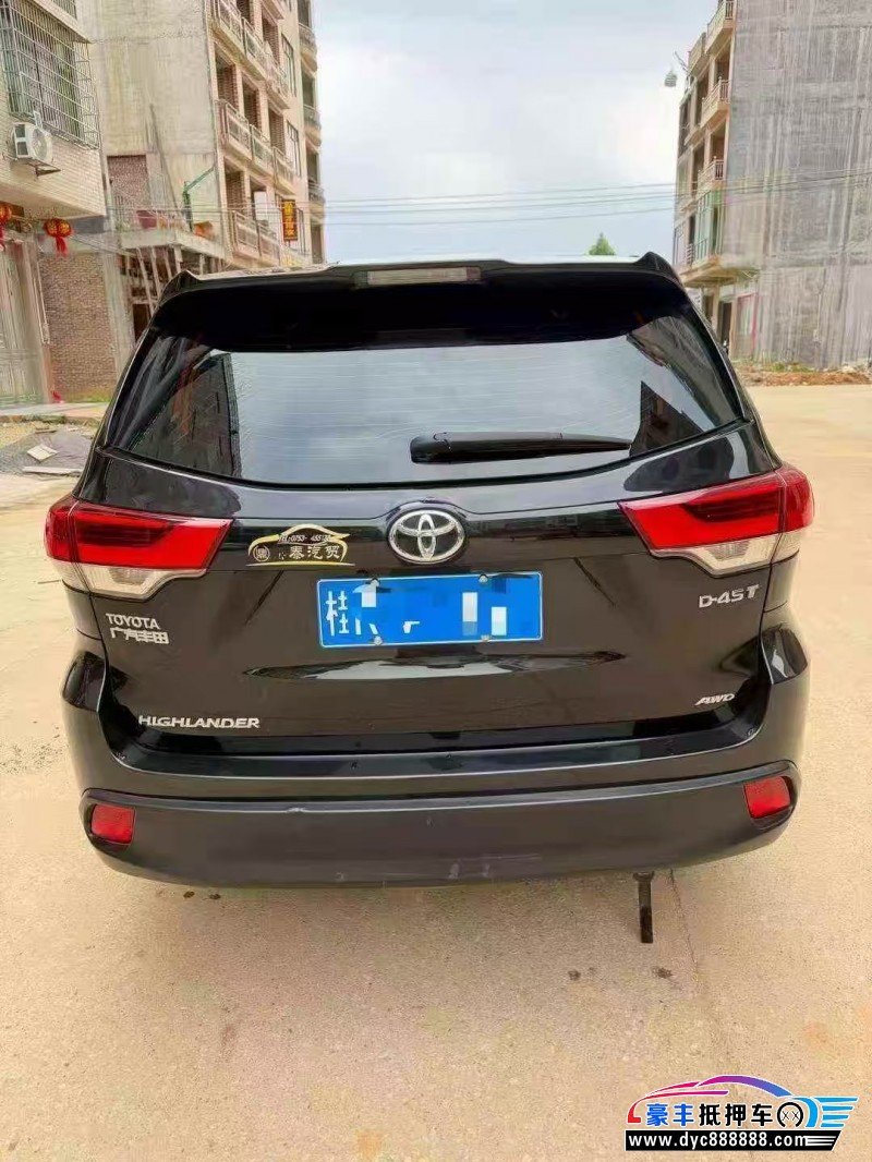 19年丰田汉兰达轿车抵押车出售